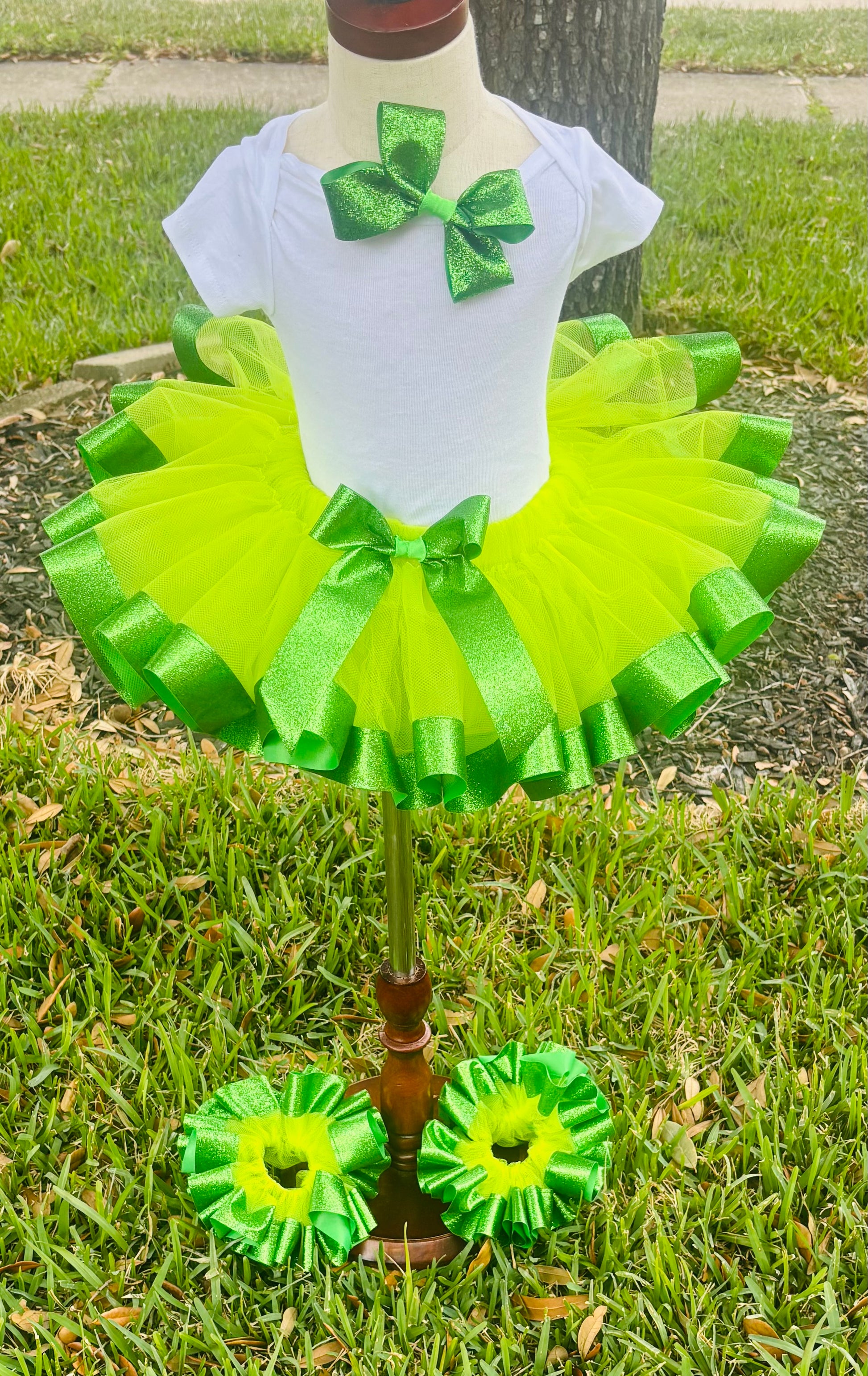 Green Little Girls Tutu Set
