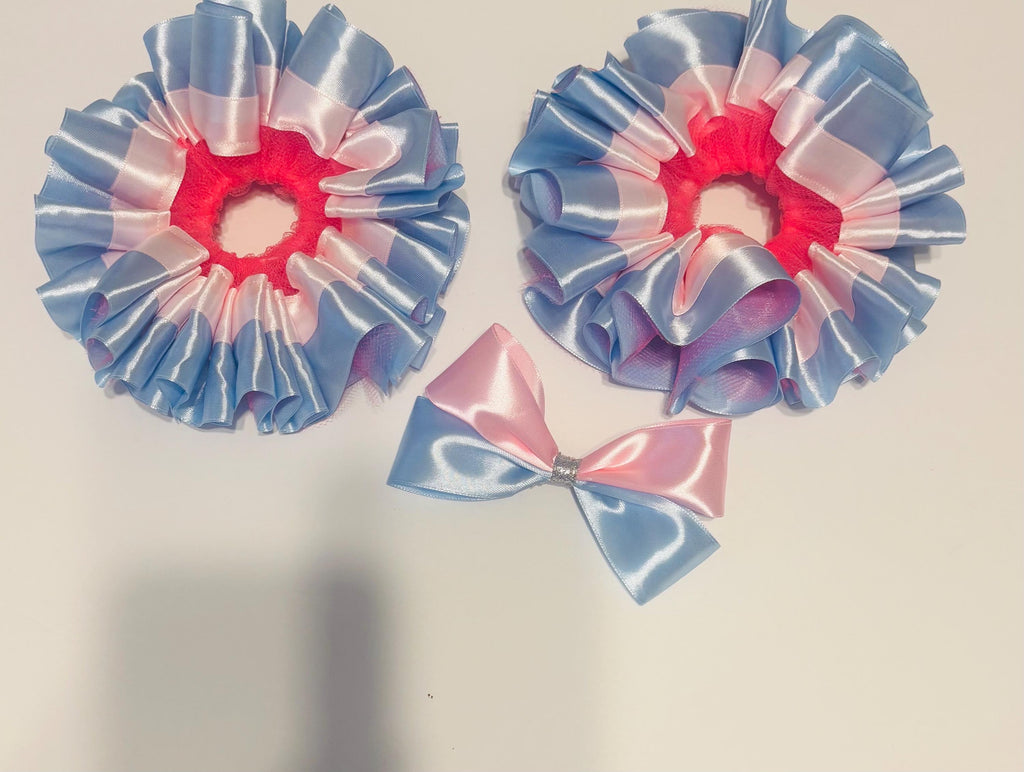 Pink And Blue Multicolored Fluffy Tutu Set