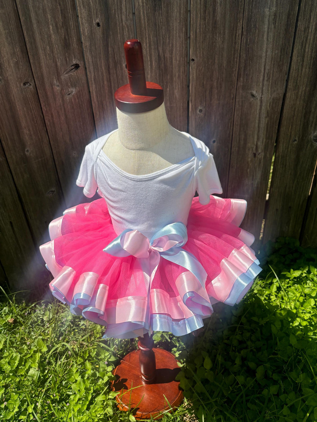 Pink And Blue Multicolored Fluffy Tutu Set