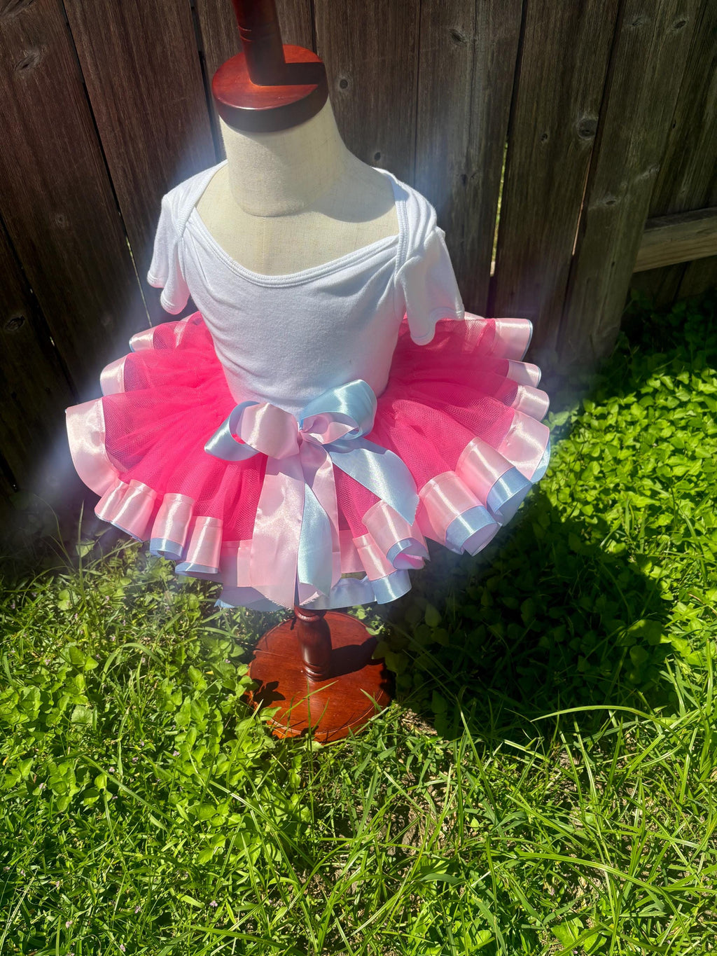 Pink And Blue Multicolored Fluffy Tutu Set