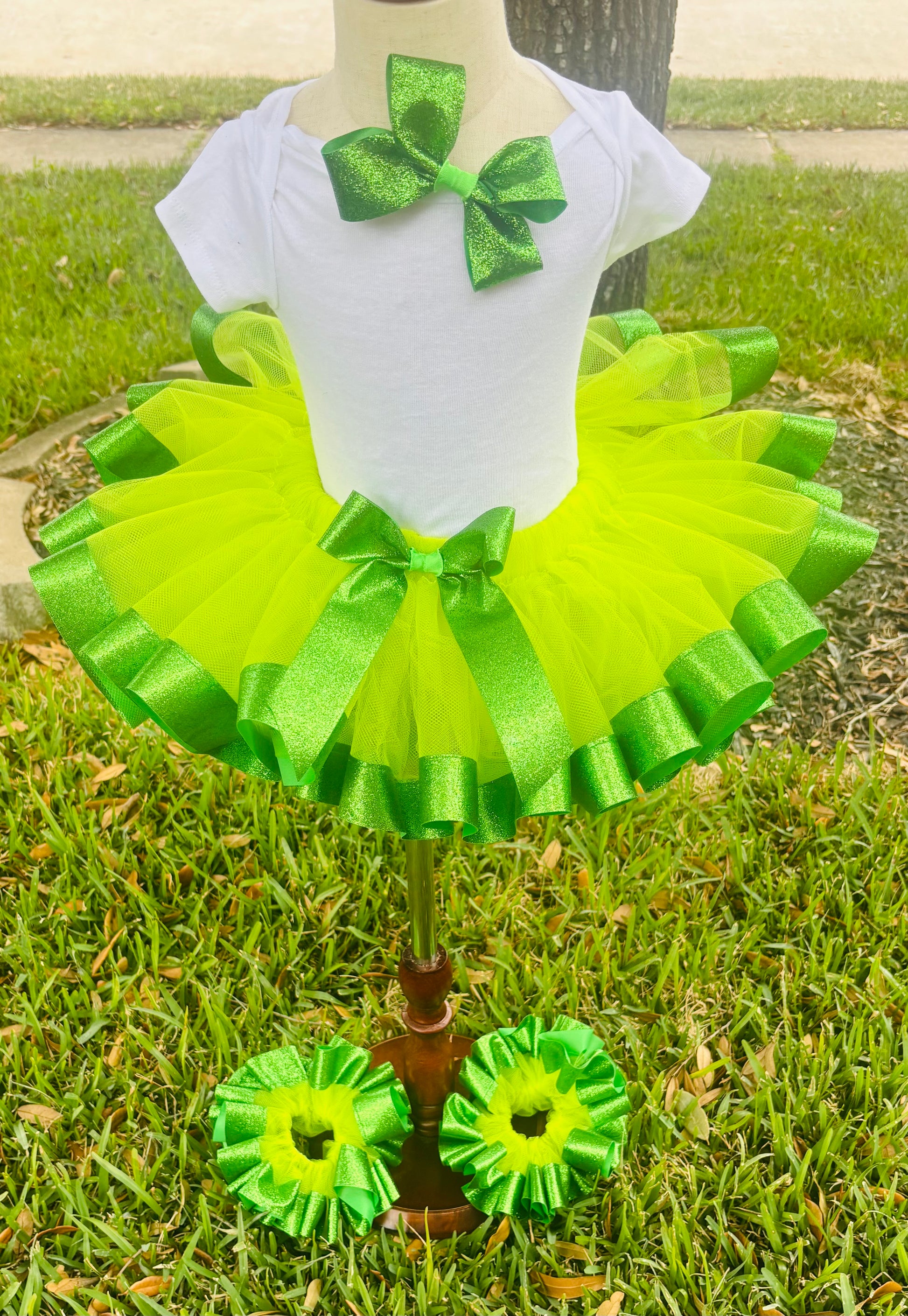 Green Little Girls Tutu Set