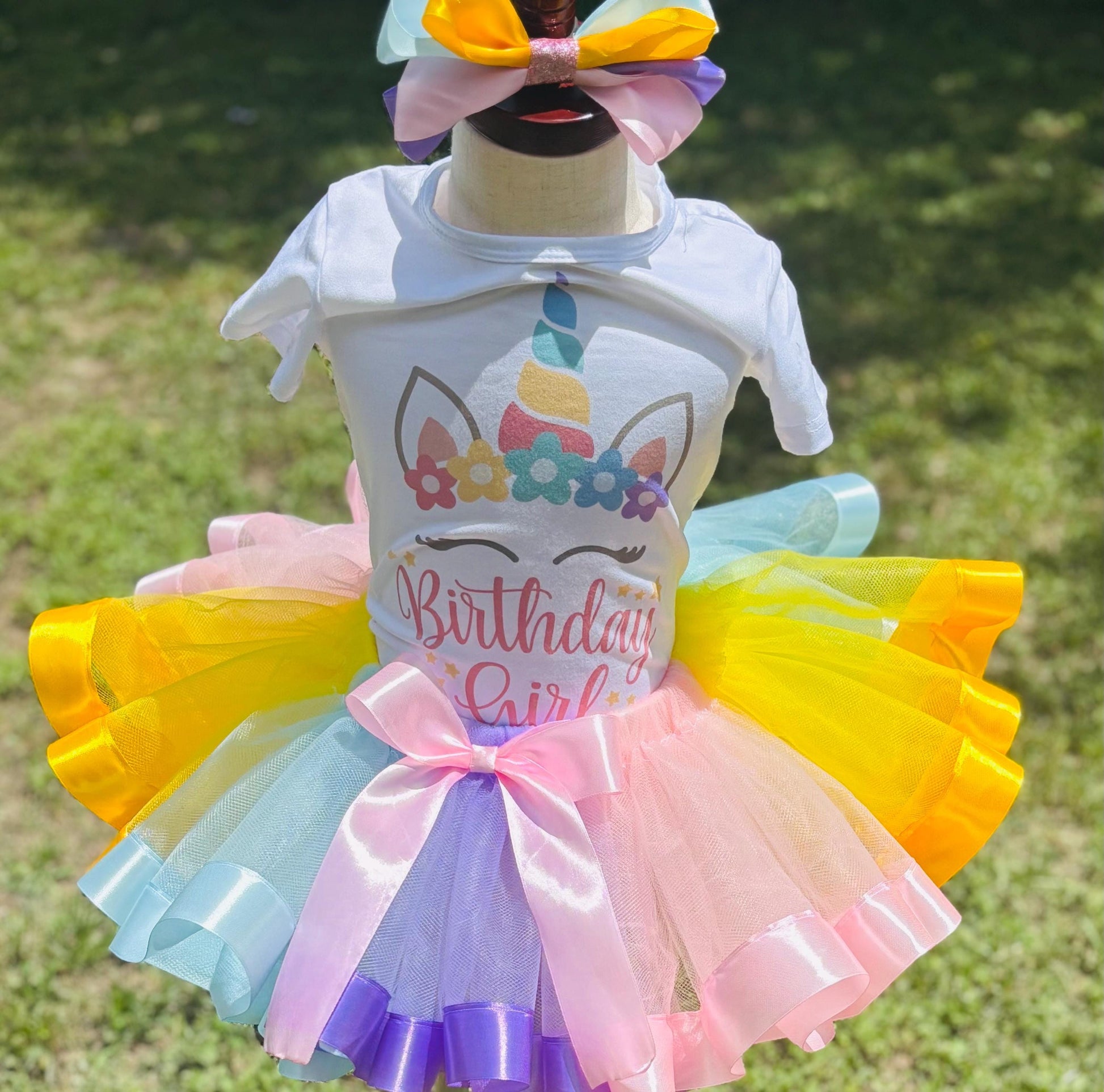 Unicorn Birthday Tutu Set