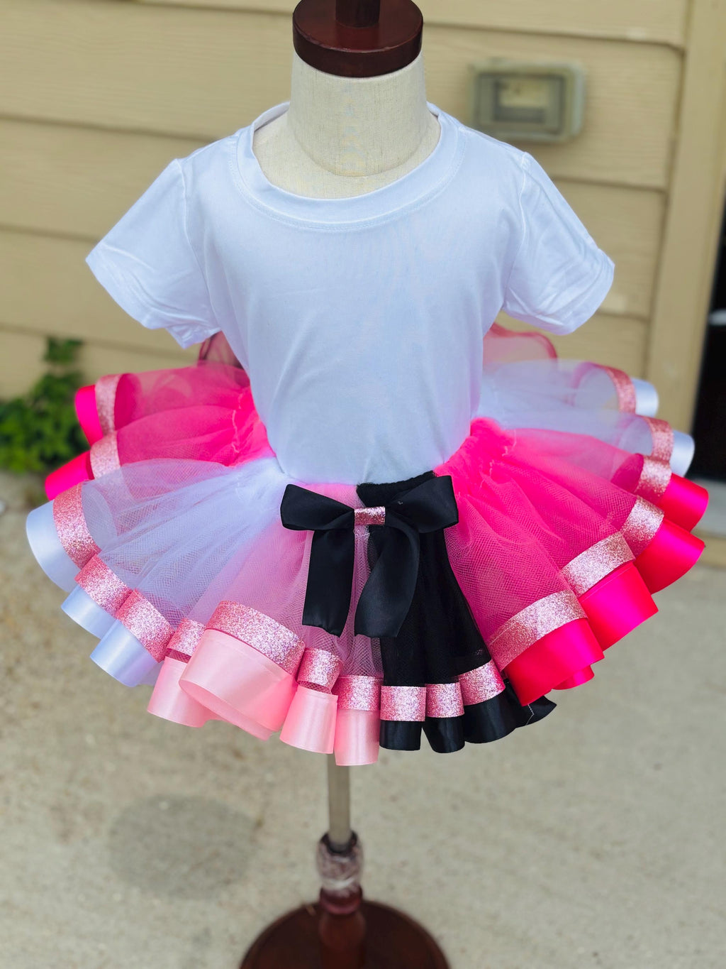 Pink Black And White Tutu