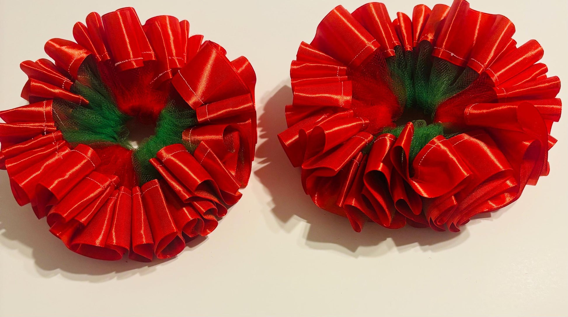 Red And Green Multicolored Ruffled Tutu Socks