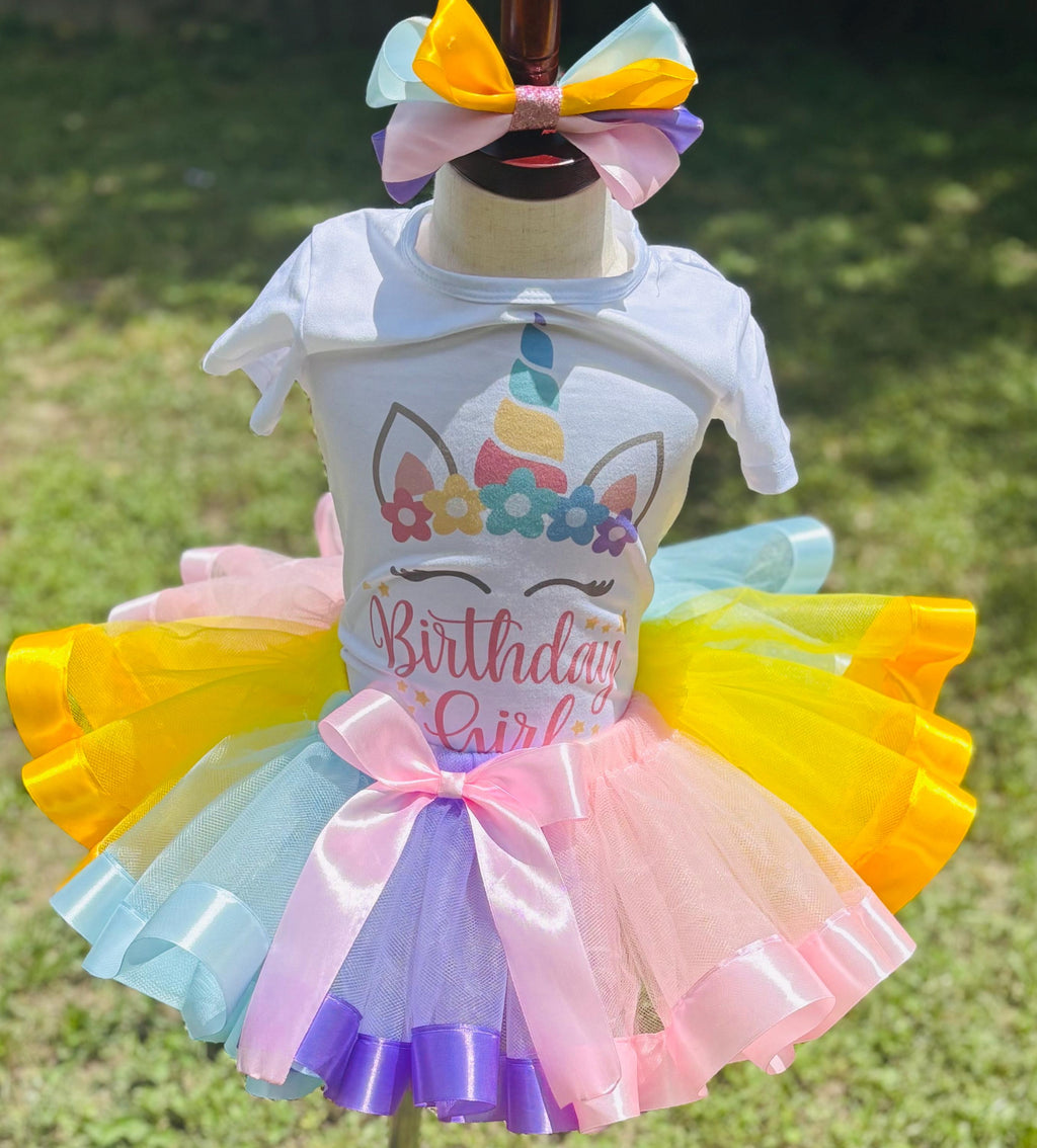Unicorn Birthday Tutu Set